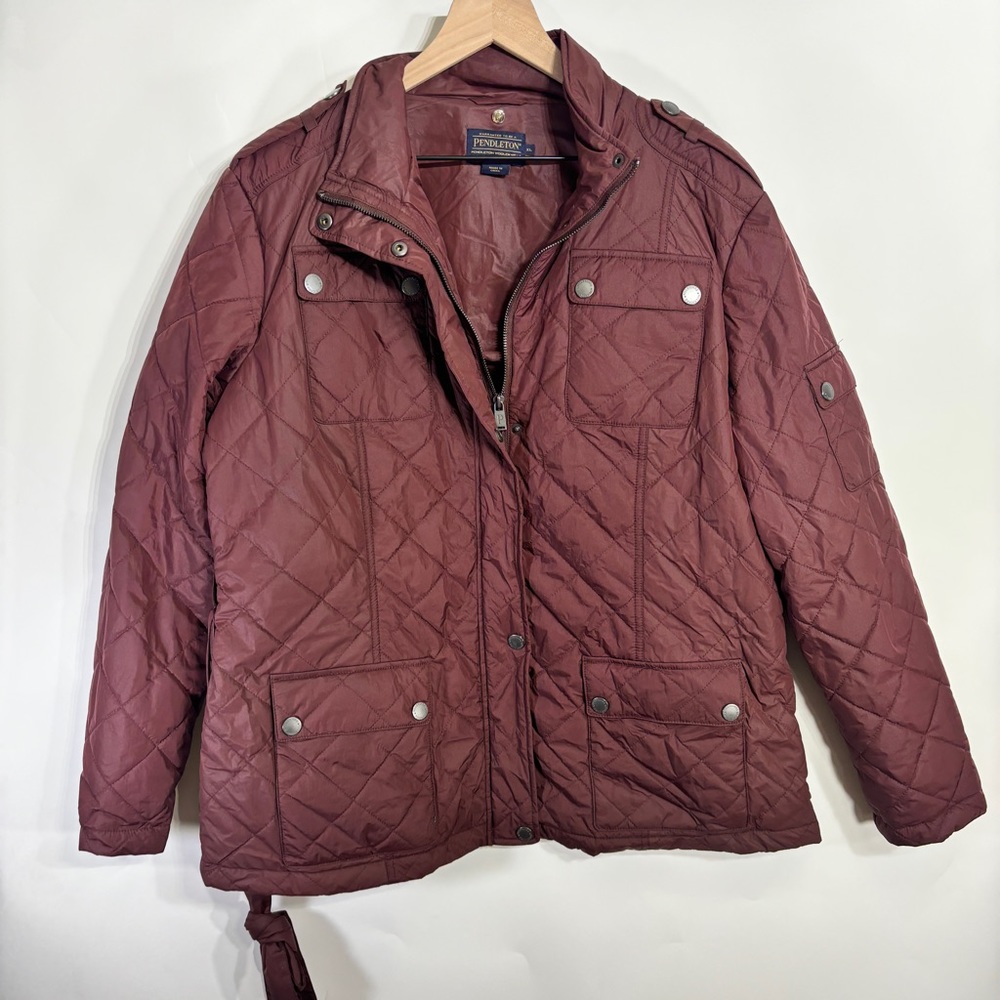 New Pendleton Quilted Red Full Zip Jacket - image 1